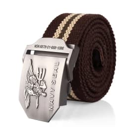 Men Army Military Canvas Belt Vintage NAVY SEAL Metal Buckle Luxury Jeans Belt Army Tactical Belts for Women Strap Male