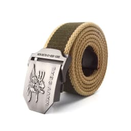 Men Army Military Canvas Belt Vintage NAVY SEAL Metal Buckle Luxury Jeans Belt Army Tactical Belts for Women Strap Male