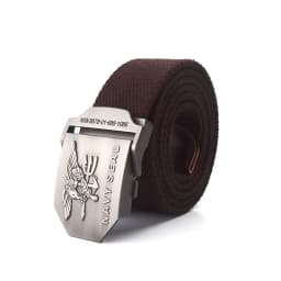 Men Army Military Canvas Belt Vintage NAVY SEAL Metal Buckle Luxury Jeans Belt Army Tactical Belts for Women Strap Male