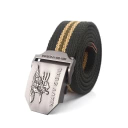 Men Army Military Canvas Belt Vintage NAVY SEAL Metal Buckle Luxury Jeans Belt Army Tactical Belts for Women Strap Male