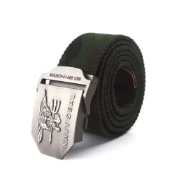 Men Army Military Canvas Belt Vintage NAVY SEAL Metal Buckle Luxury Jeans Belt Army Tactical Belts for Women Strap Male