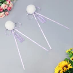 Cloth Chun-Li Hair Bun Clip Barrettes Duckbill Clip Chinese Style Hairpin Hair Accessories Tassel Bowknot Tassel Hair Clip Party