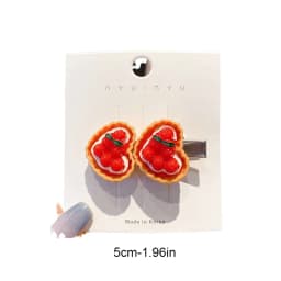 1/5pcs funny food hair clip for women; cute duck mouth clip; side bangs pizza hot dog bread popular hair pin