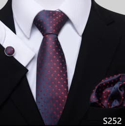 Fashion Brand Hot Sale Blue Plaid 8 cm Tie Pocket Squares Cufflink Set Necktie Men Wedding Accessories Fit Formal Party