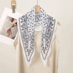 New Fashion Cashew Nut Silk Scarf Thin Bib Sunscreen Neckerchief Decoration High End Neck Clavicle Protection Spring Autumn