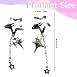 Star Hair Clips Cute Y2k Women's Accessories Durable Metal Glitter Snap Clips Hair Clips Star Bangs Clips Side Clips