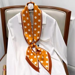 Fashion Bevel Print Hair Ribbon Silk Scarf Women Neck Tie Bag Scarfs Satin Silk Skinny Headscarves Ladies Headband Foulard Gift