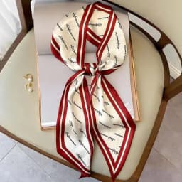 Fashion Bevel Print Hair Ribbon Silk Scarf Women Neck Tie Bag Scarfs Satin Silk Skinny Headscarves Ladies Headband Foulard Gift