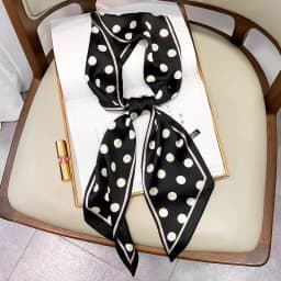 Fashion Bevel Print Hair Ribbon Silk Scarf Women Neck Tie Bag Scarfs Satin Silk Skinny Headscarves Ladies Headband Foulard Gift