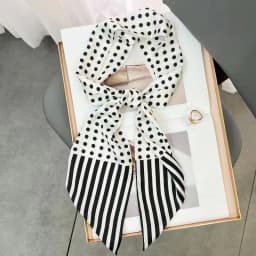 Fashion Bevel Print Hair Ribbon Silk Scarf Women Neck Tie Bag Scarfs Satin Silk Skinny Headscarves Ladies Headband Foulard Gift