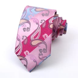 50 Colors Luxury 8CM Mens Necktie Pink Color Stripes Floral Plaid Solid Ties For Man Groom Neck Tie For Business Wedding Party