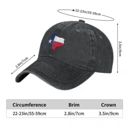 3D Texas State map Baseball Cap Christmas Hats Luxury Brand Snapback Cap Men'S Hat Women'S