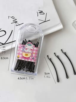 30Pcs/set Fashion Solid Black One Letter Hairpins Hair Clips For Women Girls Party Hair Accessories