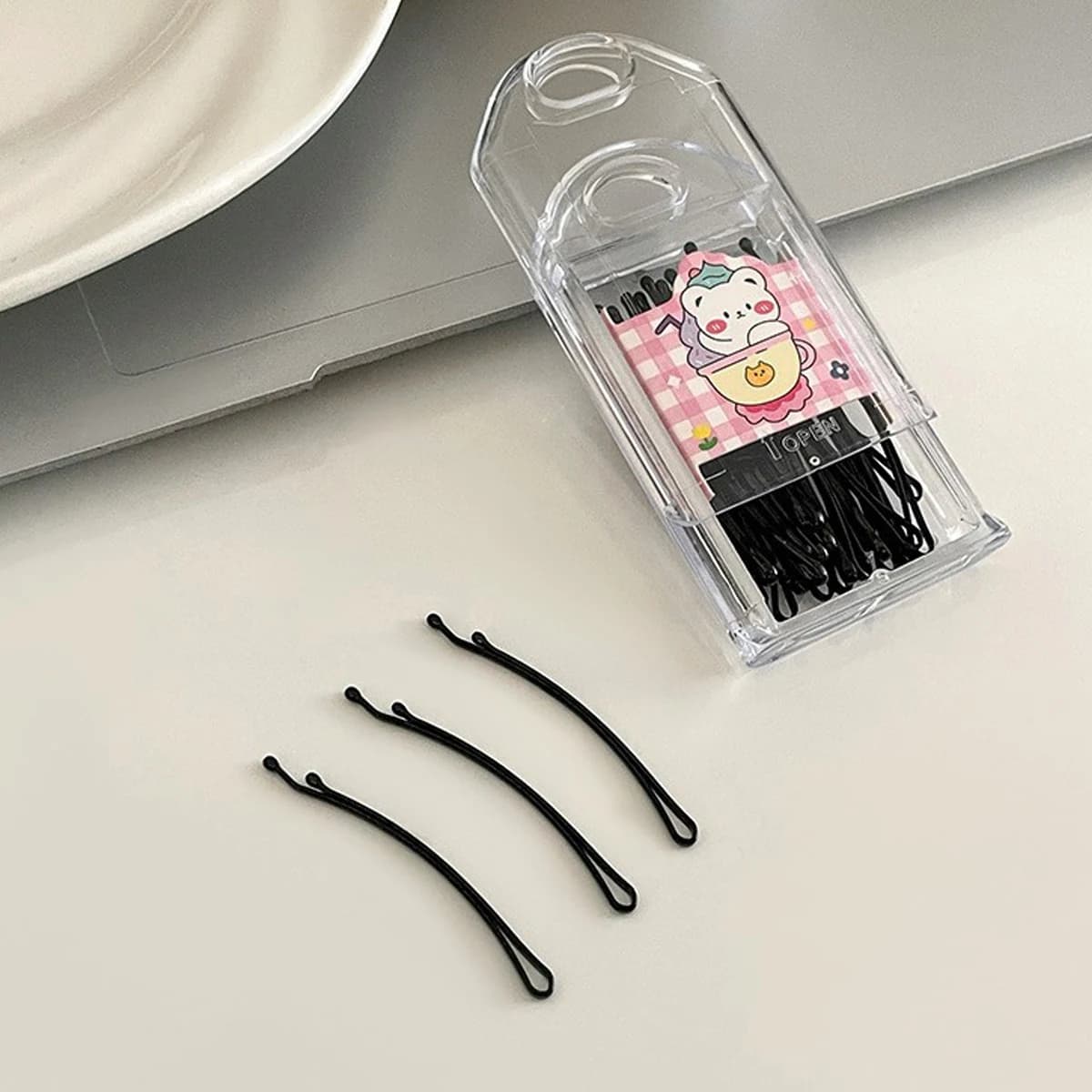 30Pcs/set Fashion Solid Black One Letter Hairpins Hair Clips For Women Girls Party Hair Accessories