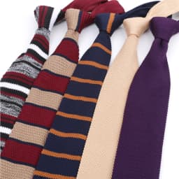 7cm Knitted Ties For Men Slim Fashion Neckties Striped Solid Plain Black Red Knit Tie Men Wedding Daily Casual Neck Cravatas