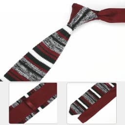 7cm Knitted Ties For Men Slim Fashion Neckties Striped Solid Plain Black Red Knit Tie Men Wedding Daily Casual Neck Cravatas