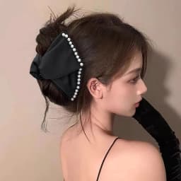 Large Rhinestones Bow Hair Claw Crab Elegant Pearls Hairpins Women Girls Sweet Hair Ornament Hair Clips Fashion Hair Accessories