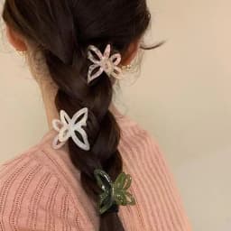 1PC High Color Value Romantic Spring Color Acetate Butterfly Grab Clip Temperament Aesthetic Hollow Bow Hair Clip Back of Head H