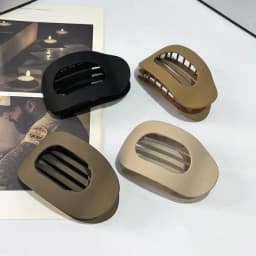 Simple Flat Oval Hair Claw Clip for Women Thin Thick Curly Hair Jaw Clips Shark Barrettes Crab Girl Headwear Hair Accessories