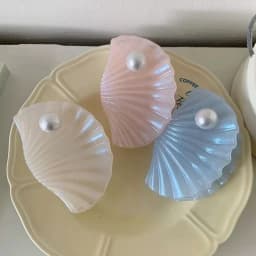 1pc Super Fairy Pearlescent Shell Grab Clip New Hair Claw Shark Clip, Half-Tied Hairpins on the Back of the Head, Beach Headdres