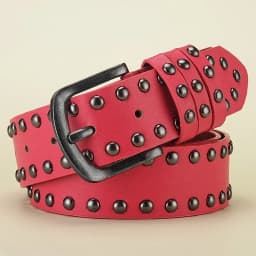 Men's Belt Retro Made Old Alloy Needle Buckle Belt Circular Rivet Women's Belt Punk Hip Hop Rock Style Jeans Belt Cheap Belt