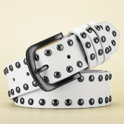 Men's Belt Retro Made Old Alloy Needle Buckle Belt Circular Rivet Women's Belt Punk Hip Hop Rock Style Jeans Belt Cheap Belt