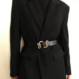 Celebrity Snake Buckle Women's Belt for Simple Pants and Dress