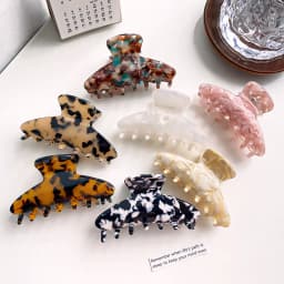 Vintage Acetate Leopard Print Acrylic Hairpins Hair Clip Crab Hair Claws For Women Girl Hair Accessories Headdress Party Gifts