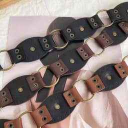Mirad Retro Rivet Women's Belt Versatile Ethnic Style Dress Pants Belt Millennium Spicy Girl Design Belt