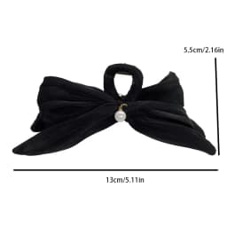 Mesh Bow Hair Clip for Woman Elegant Temperament Large Shark Clip Fashion Girl Ponytail Hair Clamp