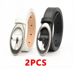Vintage Women Fashion PU Leather Waist Belt Vintage Y2K Gothic Buckle Metal Strap Jeans Trouser Dress Waistband Fashion AB006