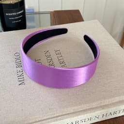 Fashion Wide Satin Silk Hairbands Women Bright Solid Color Headbands High Quality Sweet Headwraps Non-slip Hair Hoops Headwear