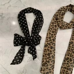 Retro Leopard Print Scarf For Women Narrow Long Hair Tied Fashion Neckerchief Women Belt Scarf Accessories