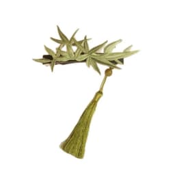 National Style Bamboo Leaf Tassel Hair Clip Womens Curly Hair Side Clip Hair Accessory