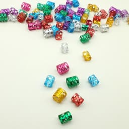 100PCS Multicolor Rings, Hair Jewelry for Dreadlocks Beads for Women and Girls, Braids Hair Decorations Colorful Aluminum Ring
