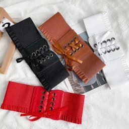 1pcs Women's Wide Black Belt with Buckle and Straps, a Versatile Fashionable Ins-style Waist Belt Suitable for Daily Wear, Can W