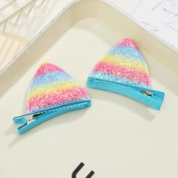 New Candy Colour Girls Hair Clips Cute Hundred Princess Cat Ears Duckbill Clip Cartoon Barrettes Headdress Hair Accessories