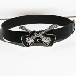 Men's Belt Bohemian Style Gothic guitar Bucket Rock and roll Women's Belt Jeans Belt Female Punk Rock Sexpot Y2K Waistband Male