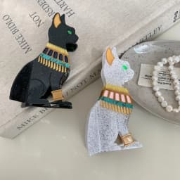 1pc New Personalized Egyptian Cat Acetic Acid Hair Puller, Cute European and American Cat Hair Clip and Accessories