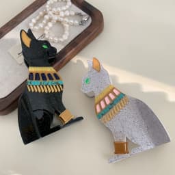 1pc New Personalized Egyptian Cat Acetic Acid Hair Puller, Cute European and American Cat Hair Clip and Accessories