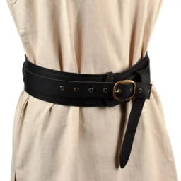 Medieval Waist Belt Buckle Belt PU Leather Viking Knight Waistband Waist Wide Stretch Vintage Costume Accessories Cosplay