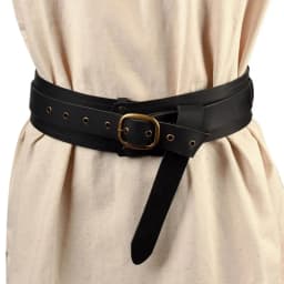 Medieval Waist Belt Buckle Belt PU Leather Viking Knight Waistband Waist Wide Stretch Vintage Costume Accessories Cosplay