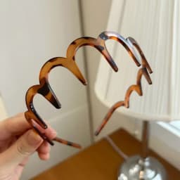Korean Women Hair Comb Non-Slip Headband Plastic U Shape Hairs Hoops Fixed Teeth Fluffy Top Hair Bands Headwear Hair Accessories