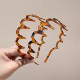 Korean Women Hair Comb Non-Slip Headband Plastic U Shape Hairs Hoops Fixed Teeth Fluffy Top Hair Bands Headwear Hair Accessories
