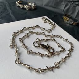 Punk Thorns Wire Barbed Trousers Long Waist Chain Hippop Grunge Goth Women Men Pants Jeans Accessories