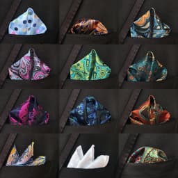 46 Colors Men's Handkerchief Floral Paisley Dot Hankies Hanky Business Pocket Square Chest Towel 25*25CM