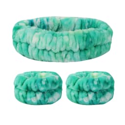 Velvet soft elastic headband face washing and makeup headband hair tie face washing waterproof wrist strap and heanband set