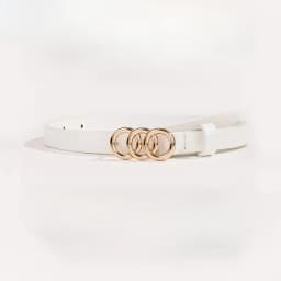 1pcs set Triple Rings Buckle Belt Classic PU Leather Thin Belt Casual Pin Buckle Waist Bands For Pants Jeans Dress