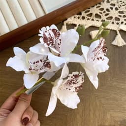 1pc Thai Orchid Hairpin Head Flower, Fairy Flower Headwear, Bride Bridesmaid Hair Coiled Side Clip, Suitable for Vacation