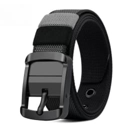 Rotating Buckle Reversible Adjustable Nylon Belt Youth Unisex Casual Canvas Woven Strap Fashion
